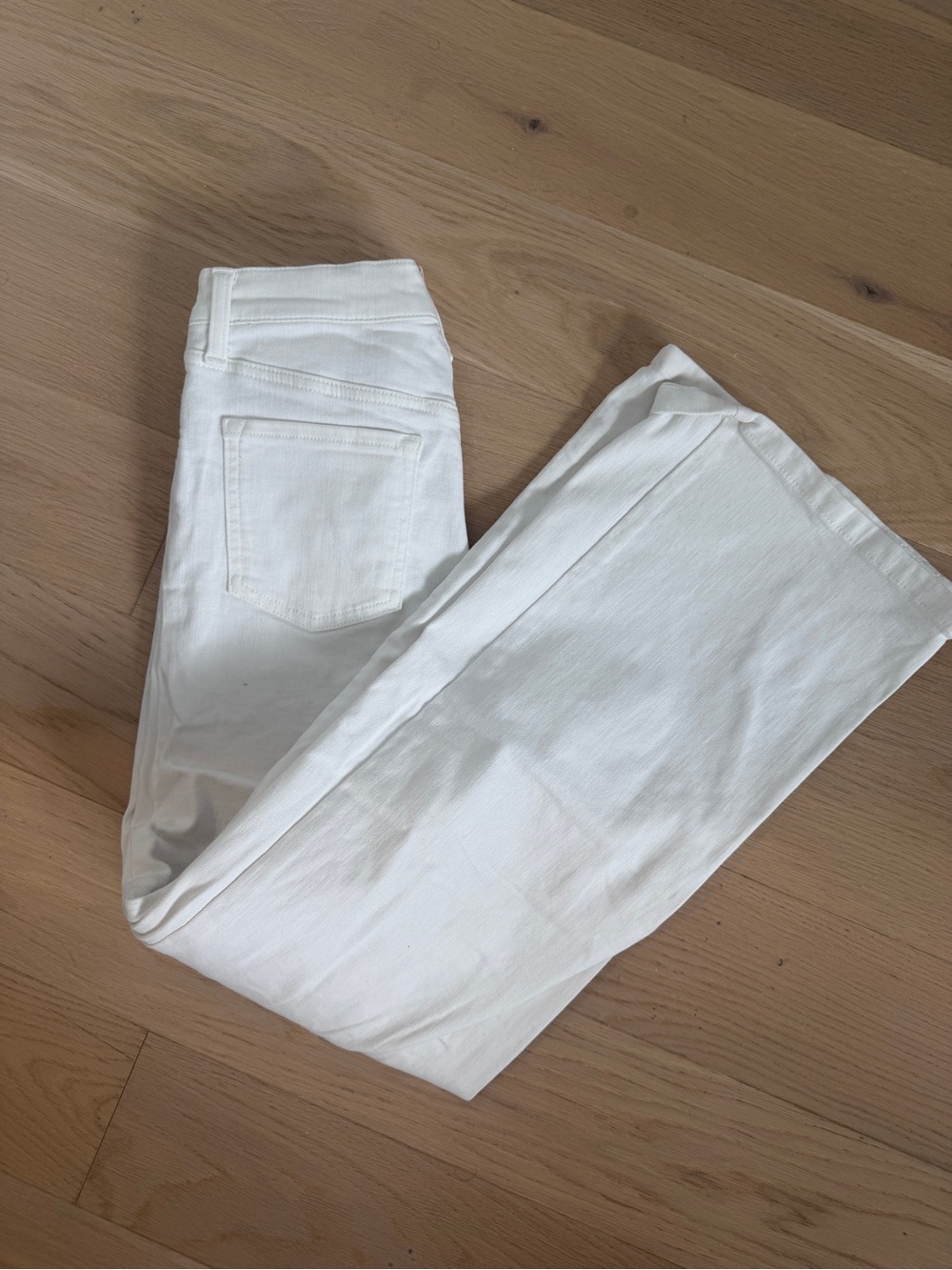 Banana Republic White Straight-Leg Jeans